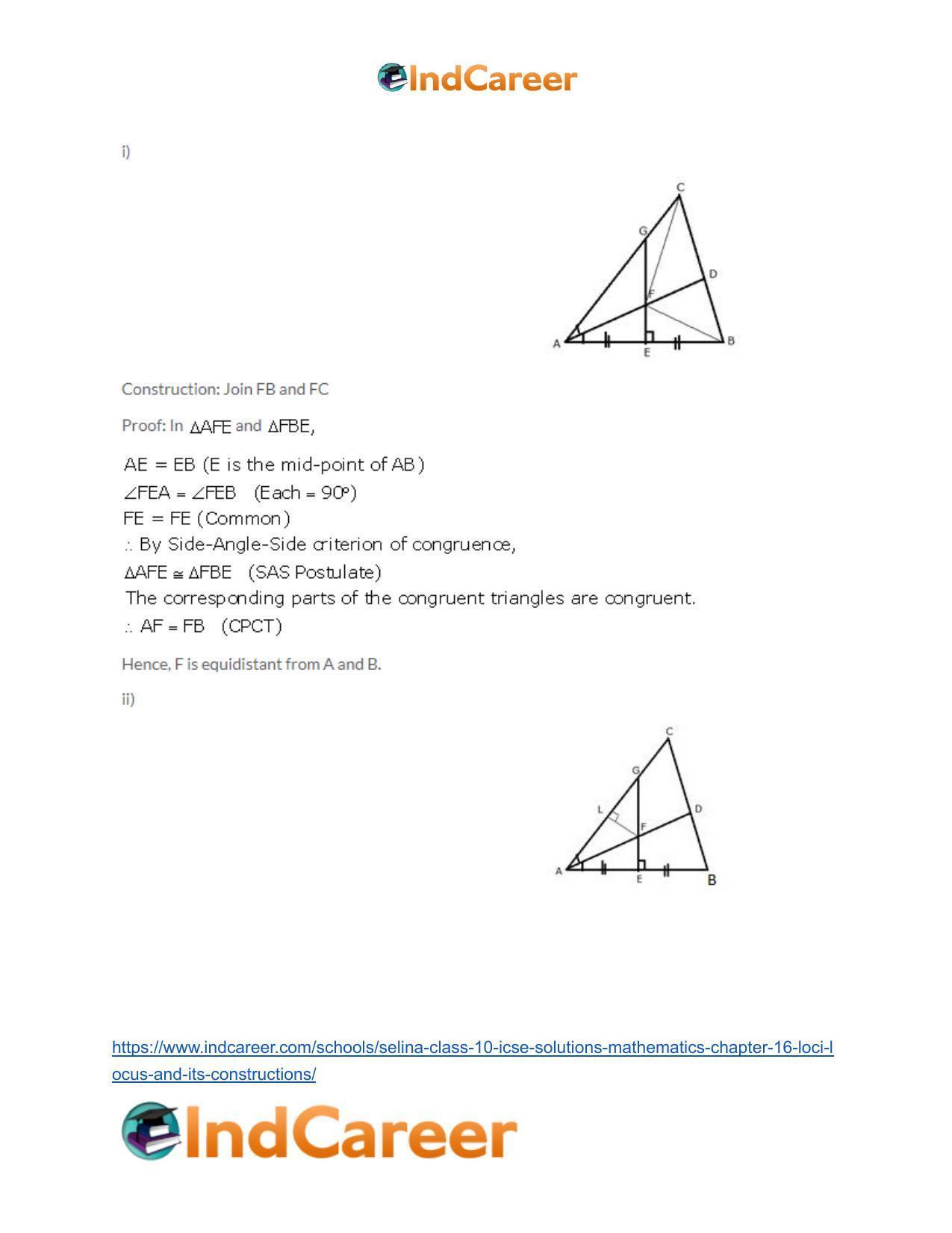 Selina Class 10 ICSE Solutions Mathematics : Chapter 16- Loci (Locus and Its Constructions) - Page 19