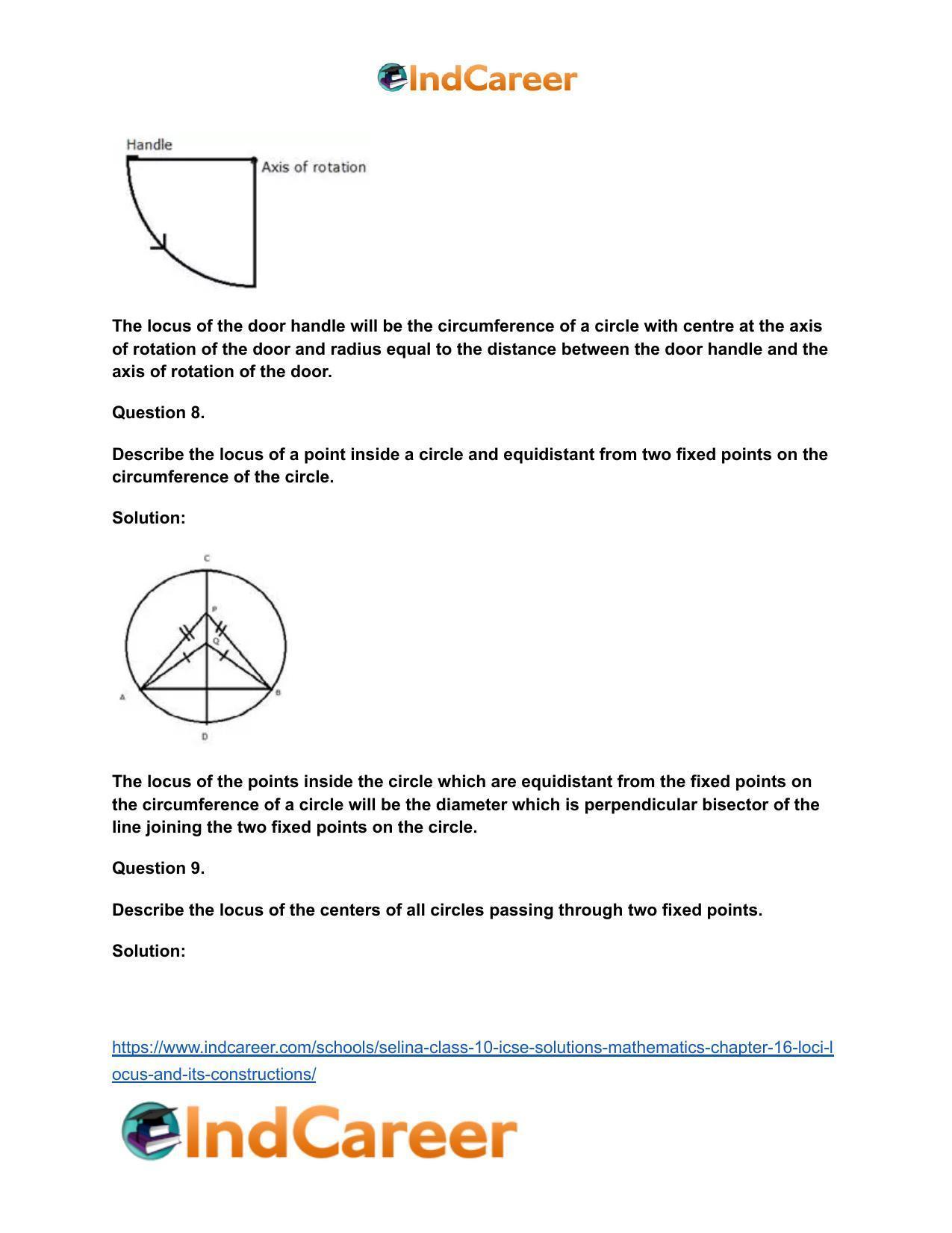 Selina Class 10 ICSE Solutions Mathematics : Chapter 16- Loci (Locus and Its Constructions) - Page 32
