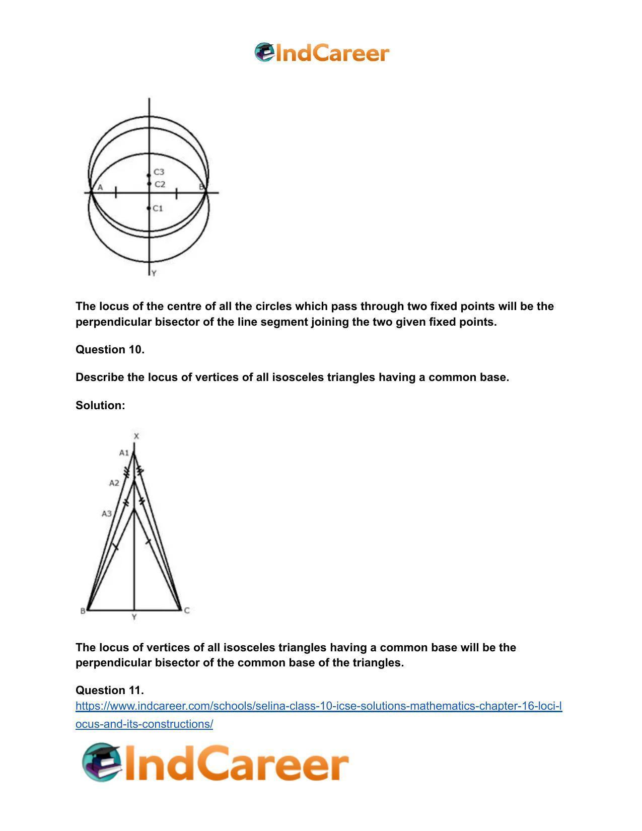 Selina Class 10 ICSE Solutions Mathematics : Chapter 16- Loci (Locus and Its Constructions) - Page 33