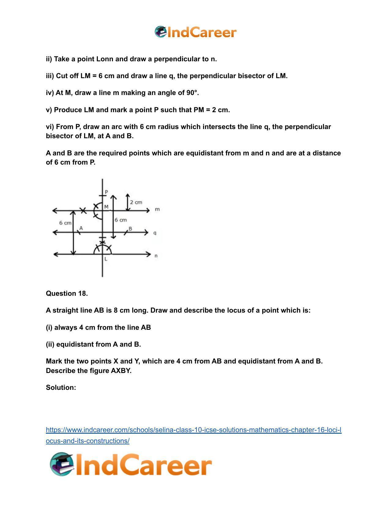 Selina Class 10 ICSE Solutions Mathematics : Chapter 16- Loci (Locus and Its Constructions) - Page 40