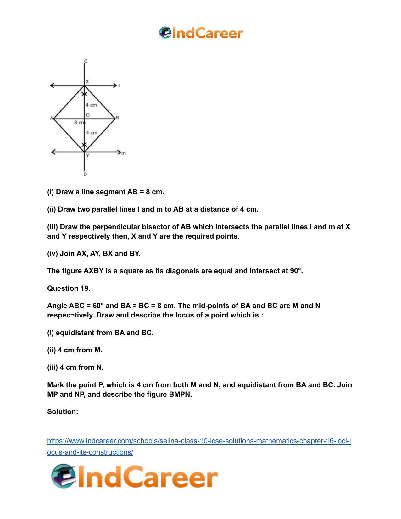 Selina Class 10 ICSE Solutions Mathematics : Chapter 16- Loci (Locus and Its Constructions) - Page 41