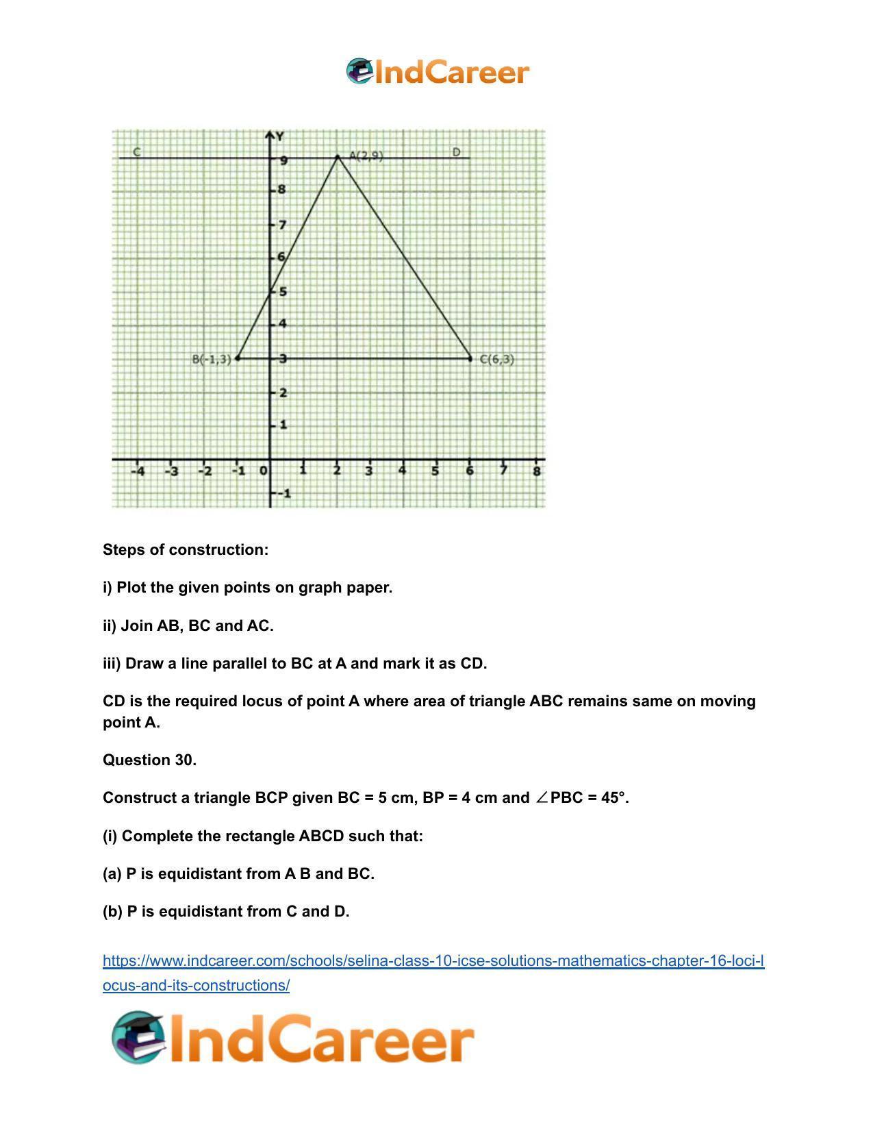 Selina Class 10 ICSE Solutions Mathematics : Chapter 16- Loci (Locus and Its Constructions) - Page 55