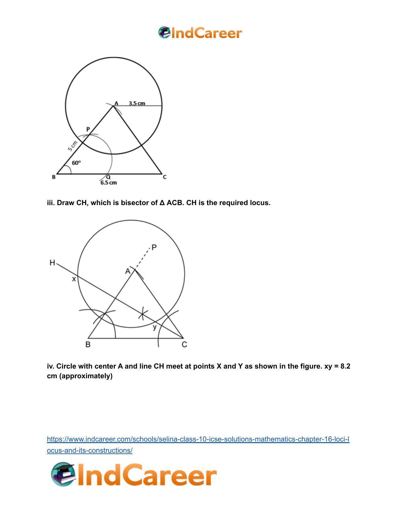 Selina Class 10 ICSE Solutions Mathematics : Chapter 16- Loci (Locus and Its Constructions) - Page 58