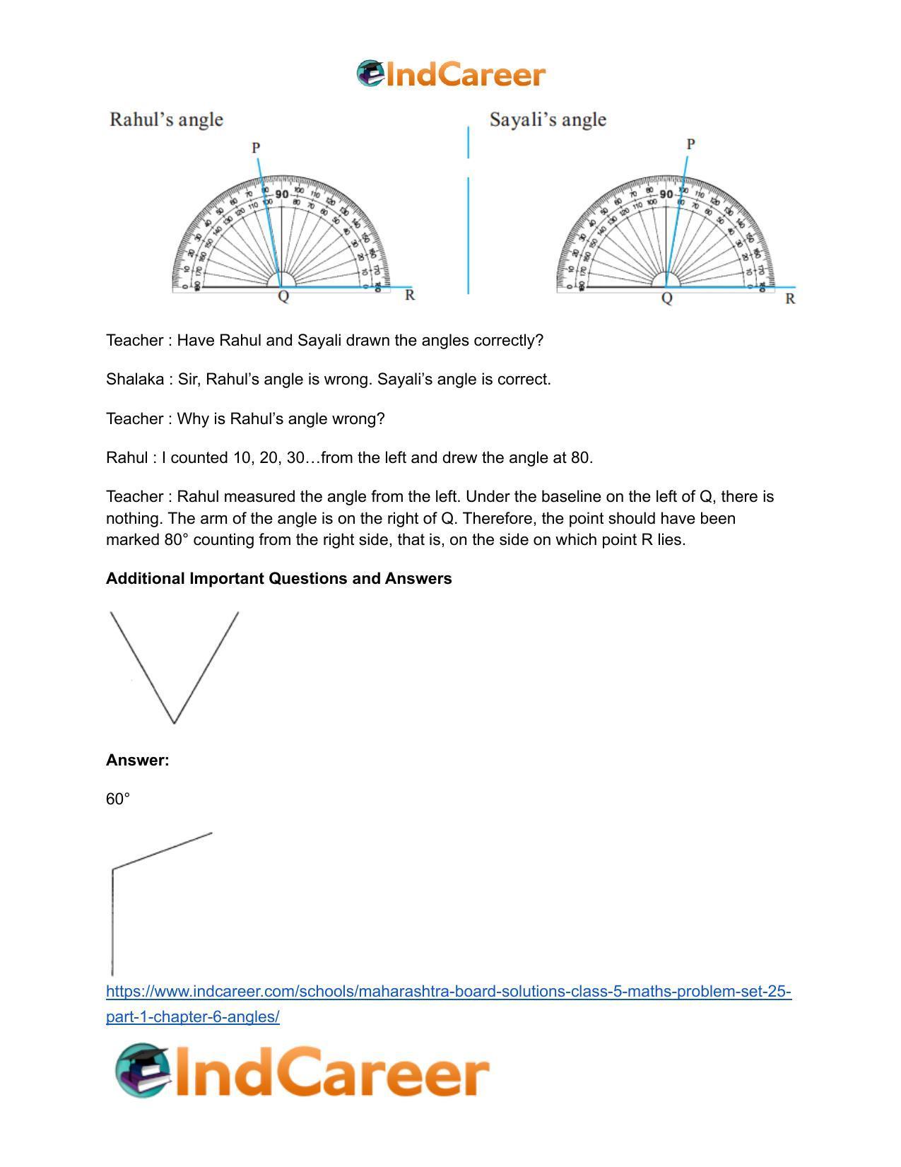 Maharashtra Board Solutions Class 5-Maths (Problem Set 25) - Part 1: Chapter 6- Angles - Page 4