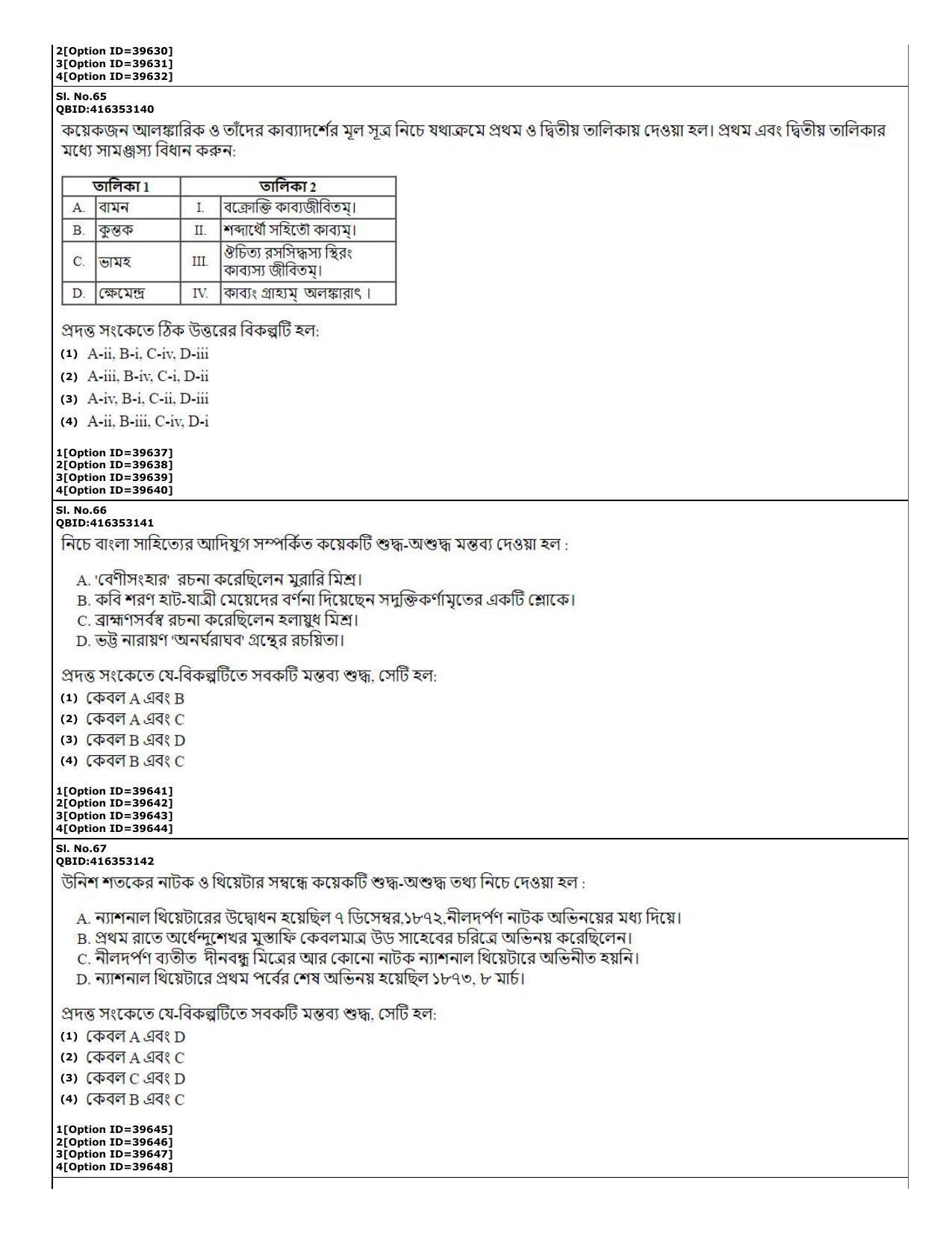 CUET (PG) 2022: PGQP-60 Bengali (10-09-2022) Question Paper - Page 20