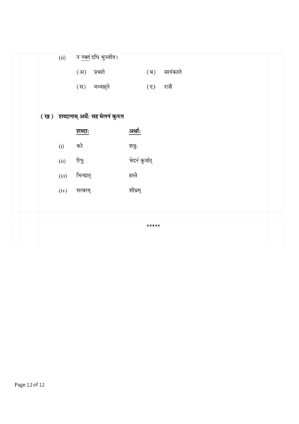 CBSE Worksheets for Class 9 Sanskrit Assignment 11 - Page 12