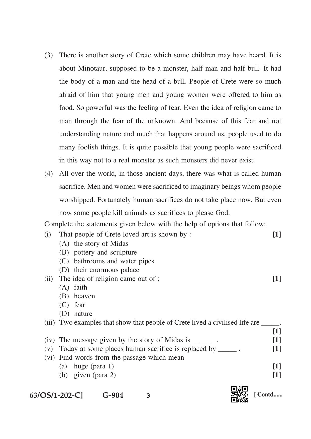 NIOS April 2022 Class 10 English Question Paper - Page 27