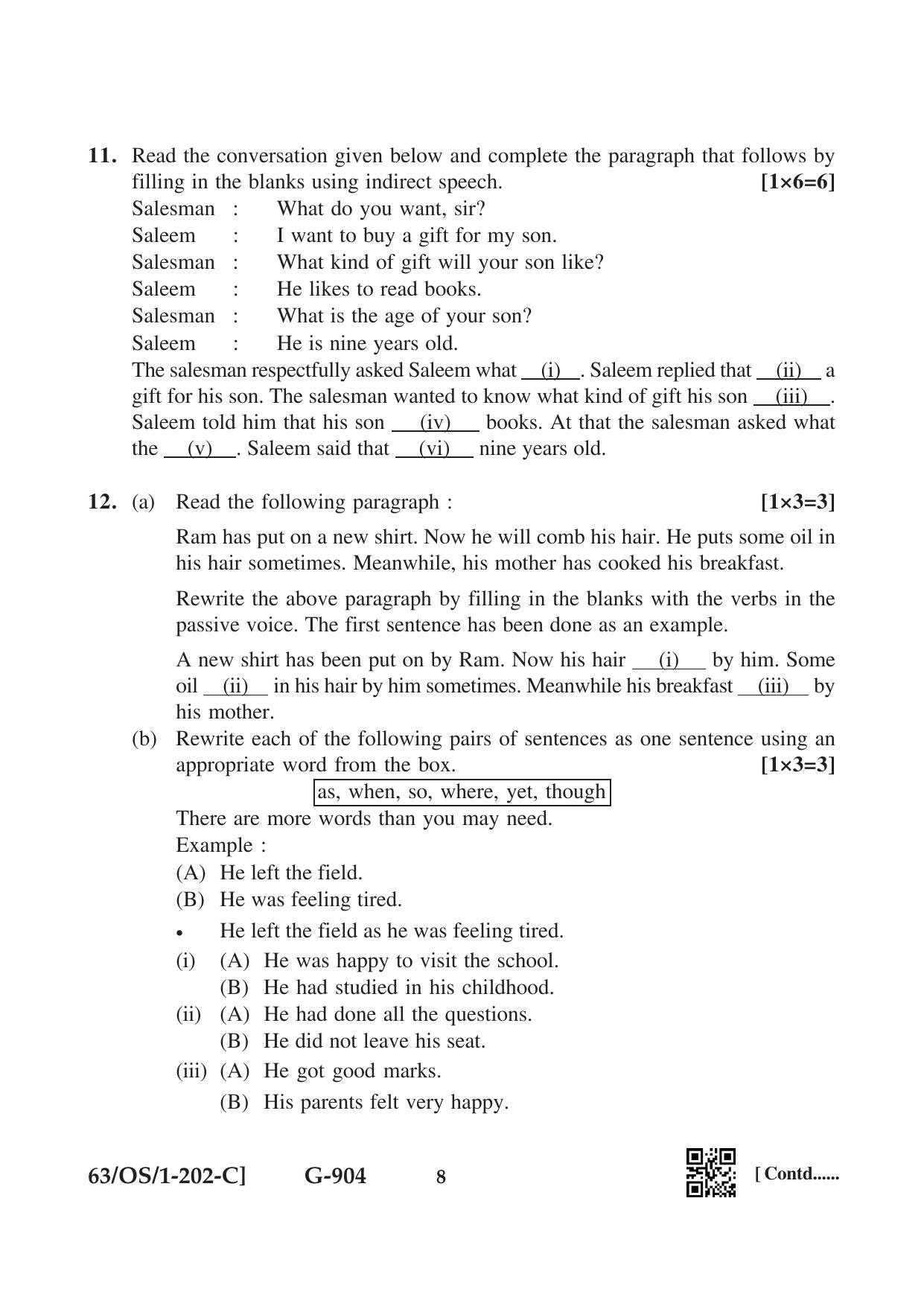 NIOS April 2022 Class 10 English Question Paper - Page 32