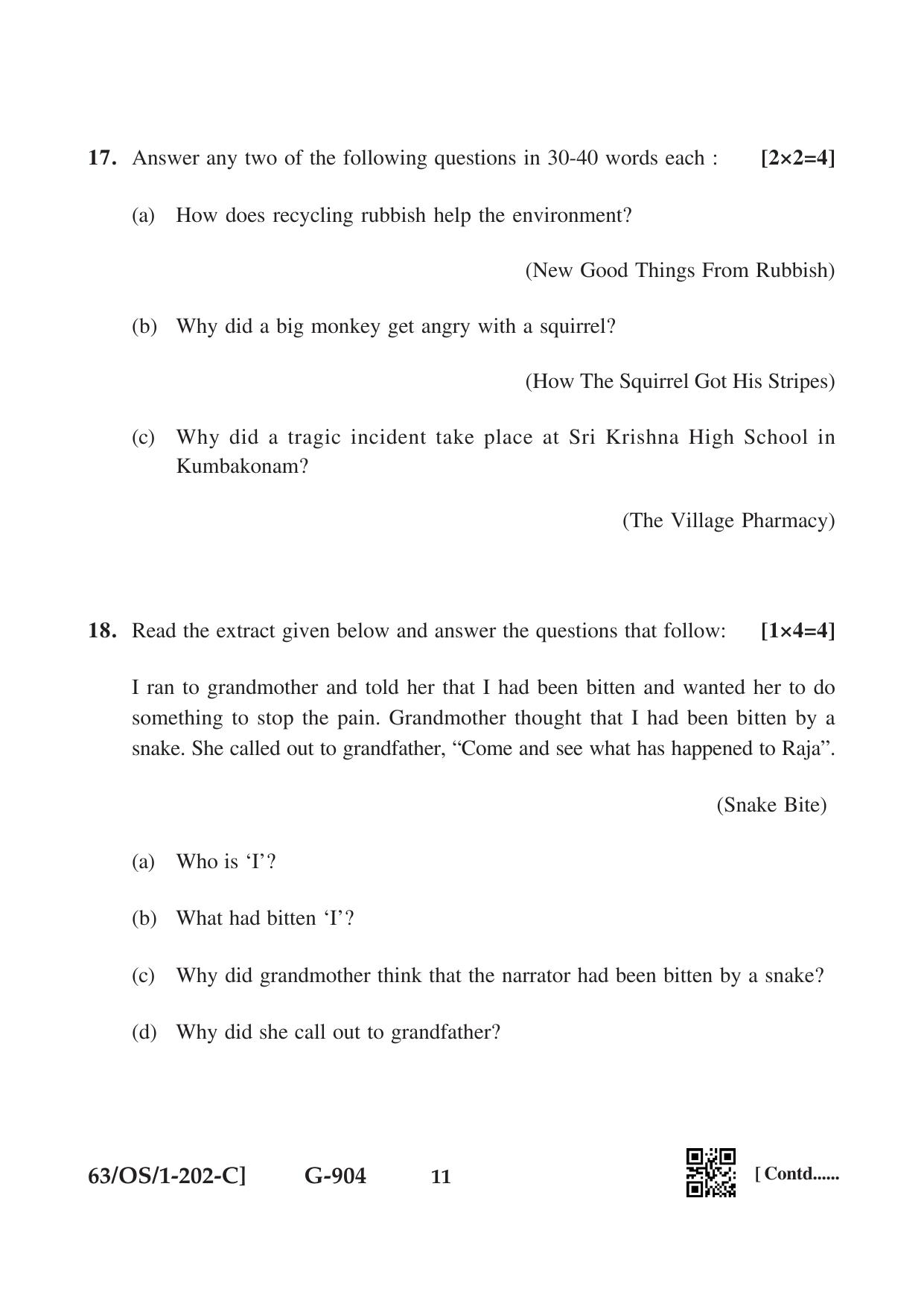 NIOS April 2022 Class 10 English Question Paper - Page 35