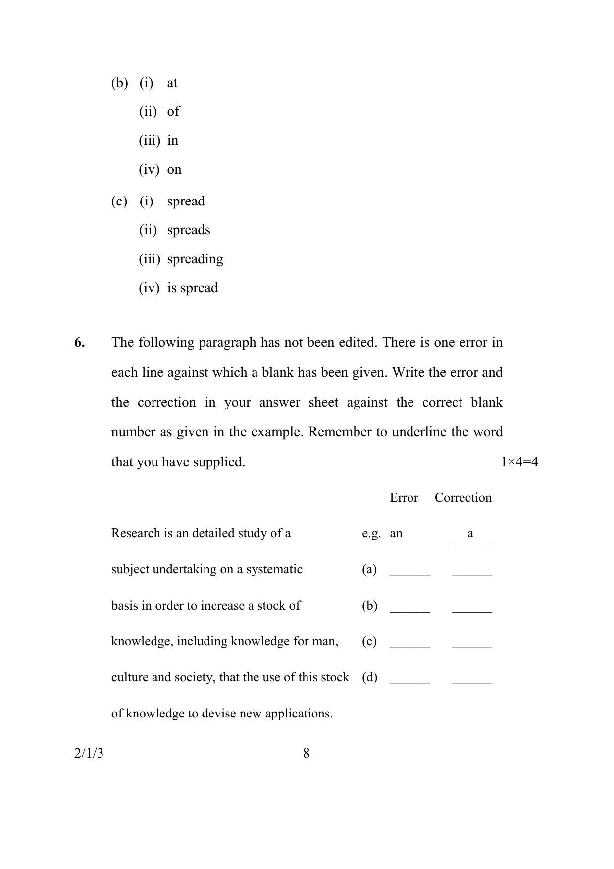 CBSE Class 10 2-1-3 ENGLISH LANGUAGE & LIT. 2016 Question Paper - Page 8