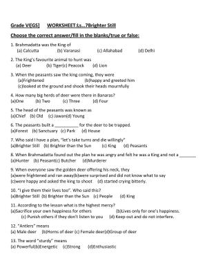 Worksheet for Class 4 English Assignment 54 Brighter Still