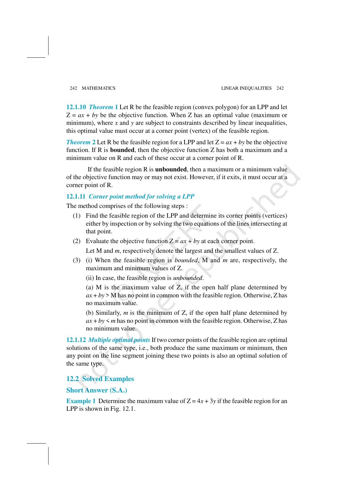 NCERT Exemplar Class 12: Mathematics Unit 12 (Linear Programming) - Page 2
