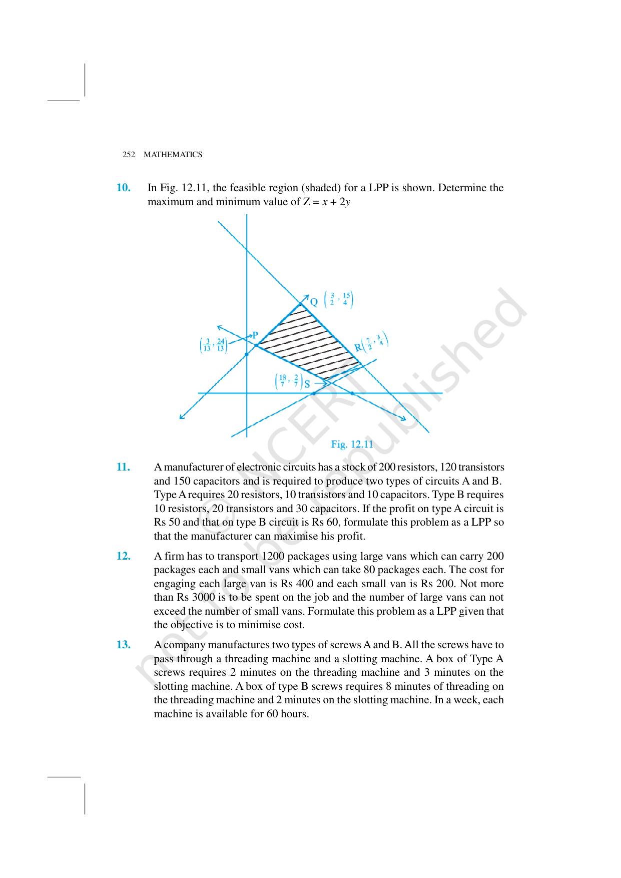 NCERT Exemplar Class 12: Mathematics Unit 12 (Linear Programming) - Page 12