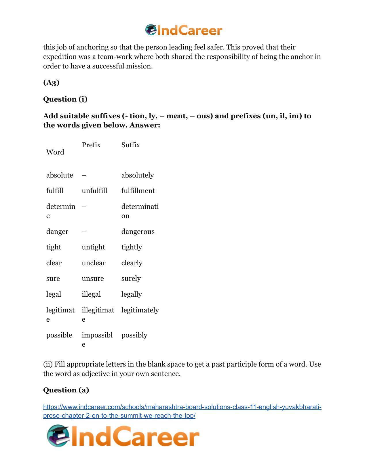 Maharashtra Board Solutions Class 11-English Yuvakbharati (Prose): Chapter 2- On To The Summit: We Reach The Top - Page 9