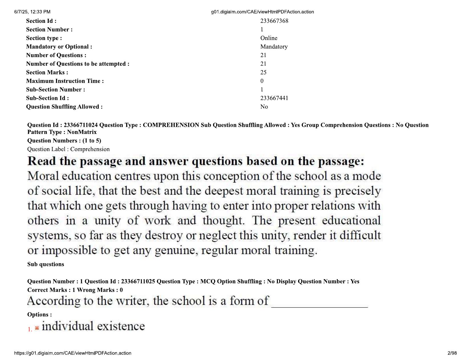 AP EDCET 2025 Biological Science Question Paper with Answer Key (English) - Page 2
