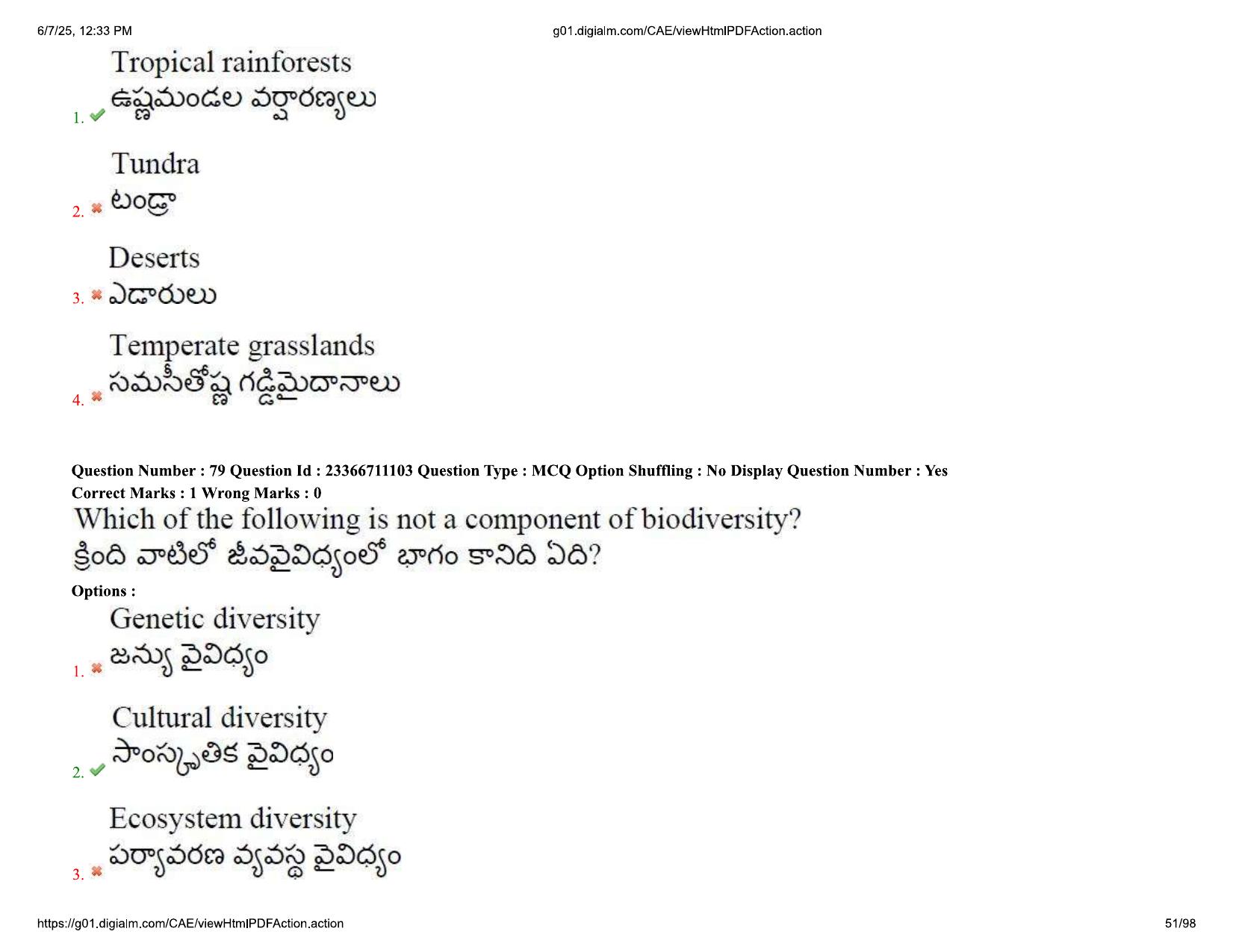 AP EDCET 2025 Biological Science Question Paper with Answer Key (English) - Page 51