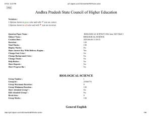 AP EDCET 2025 Biological Science Question Paper with Answer Key (English)