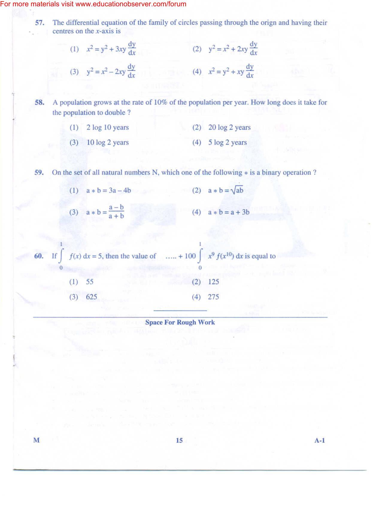 KEAM Paper III 2009 Question Paper - Page 15