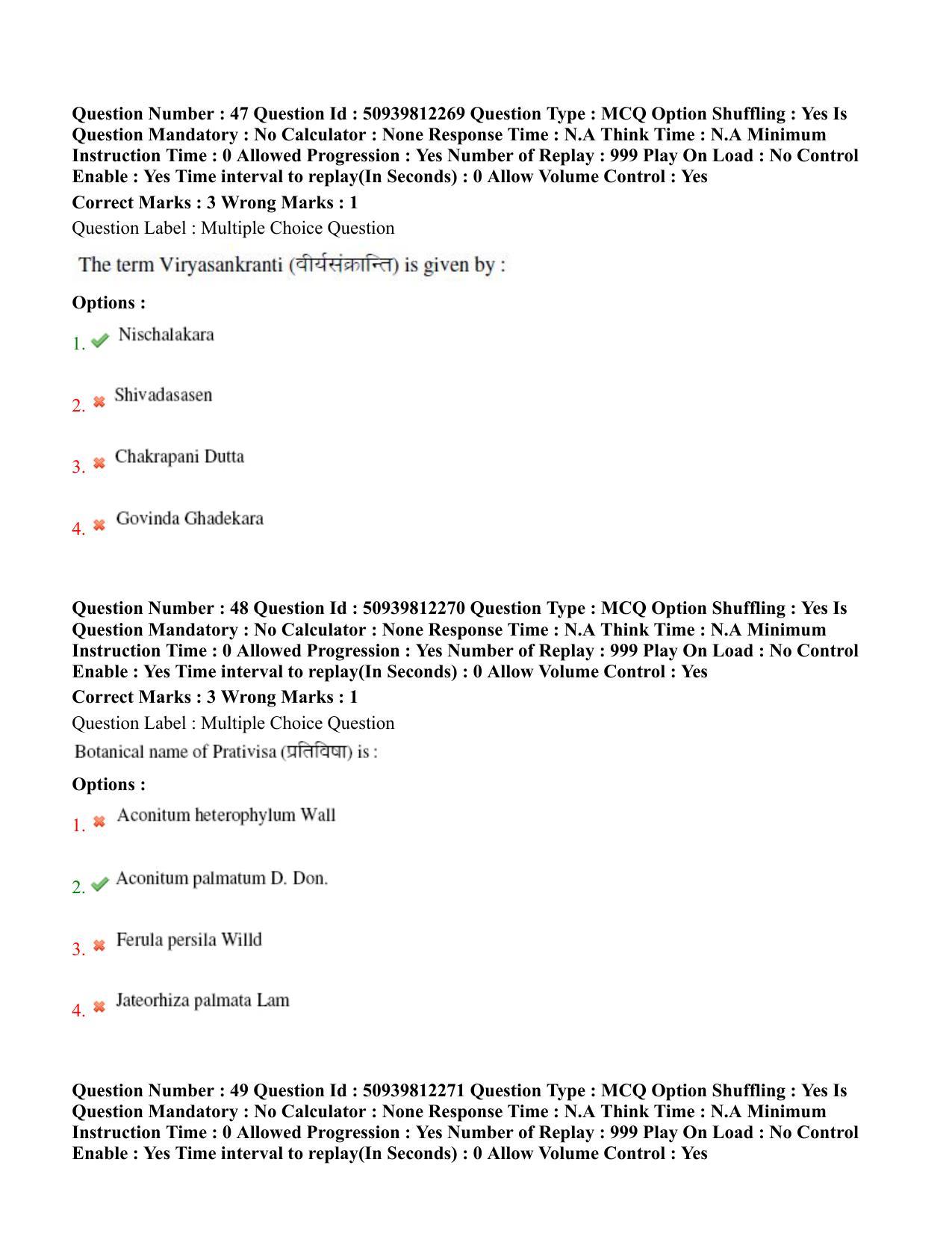 BHU RET Dravyaguna 2020 Question Paper - Page 31