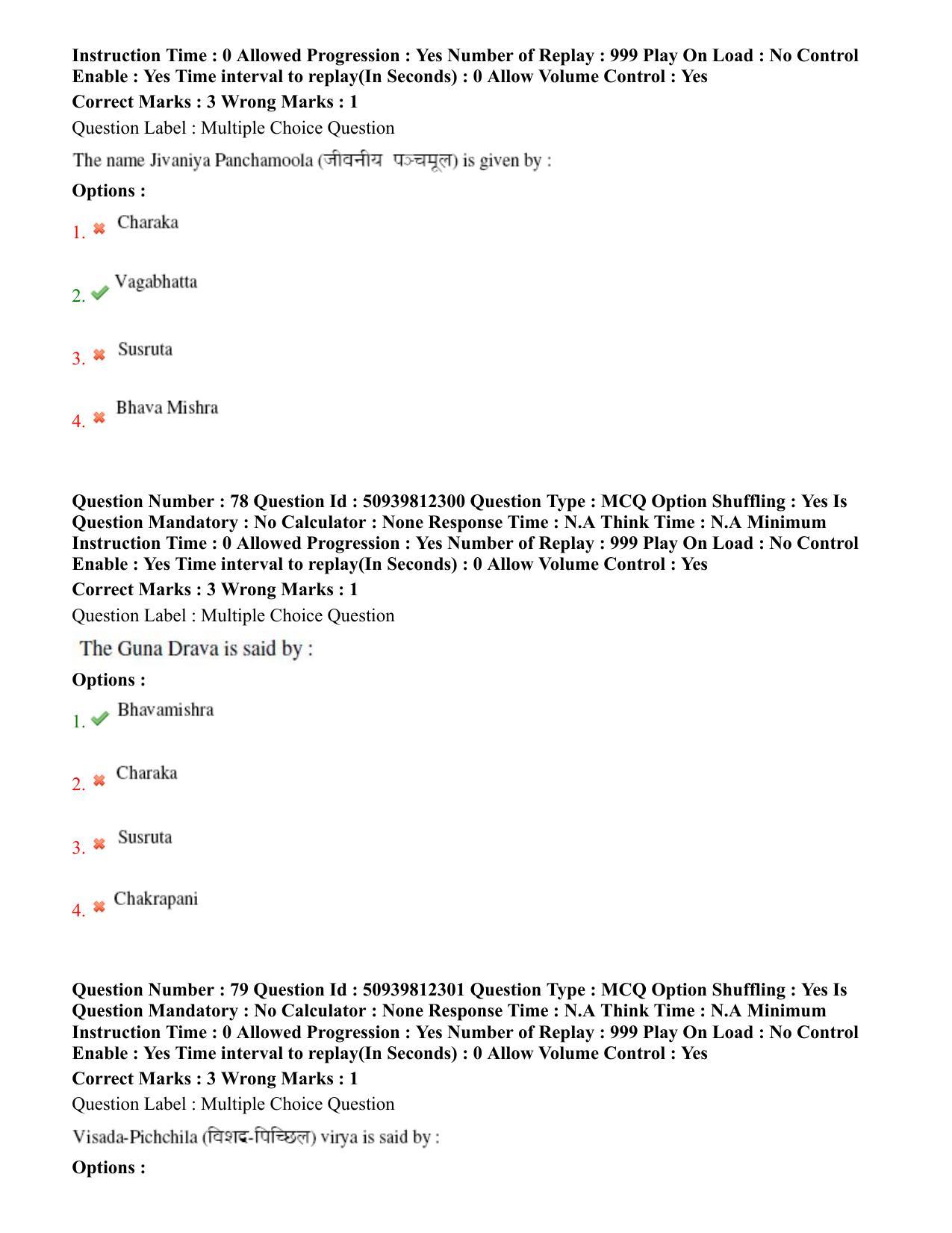 BHU RET Dravyaguna 2020 Question Paper - Page 44