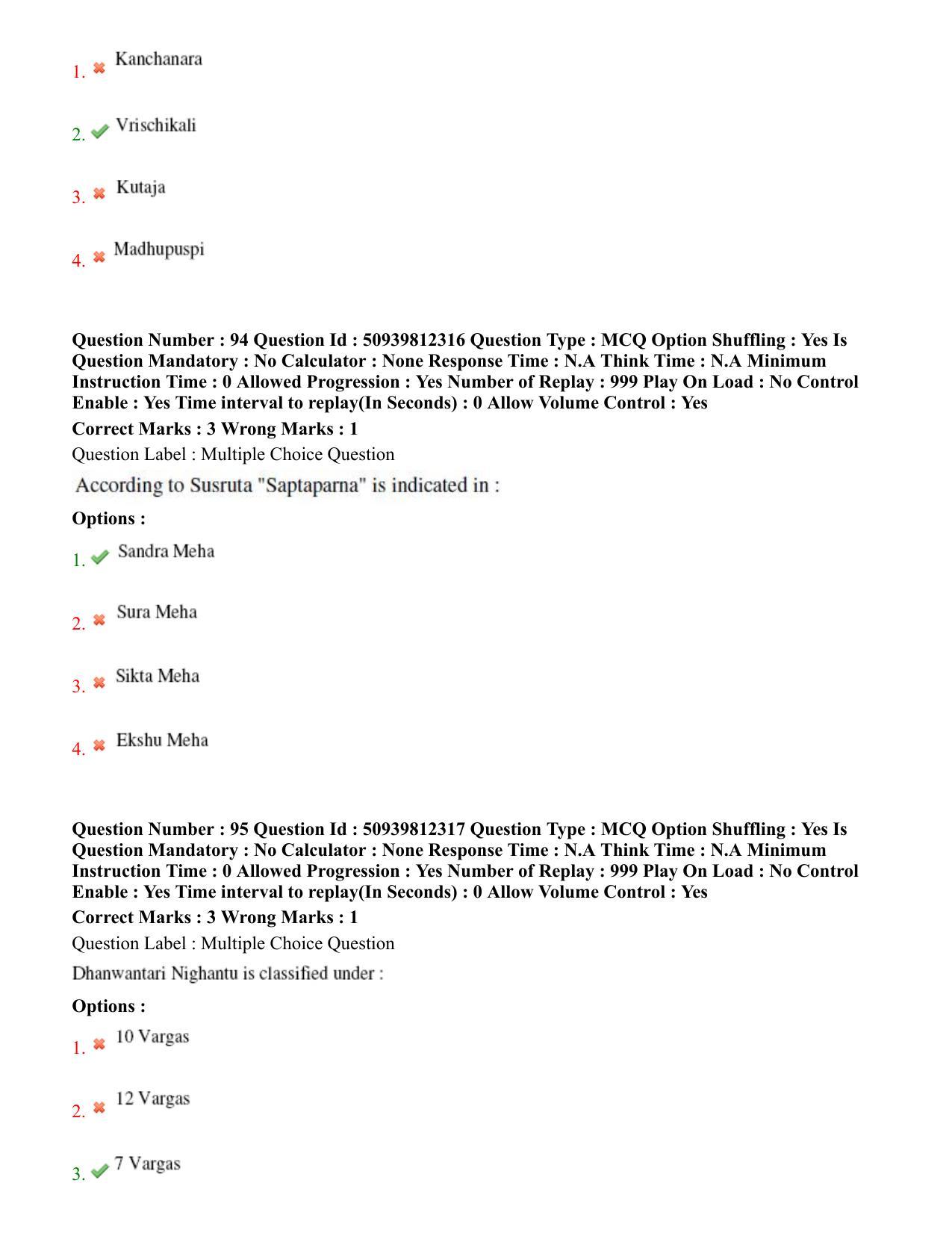 BHU RET Dravyaguna 2020 Question Paper - Page 51