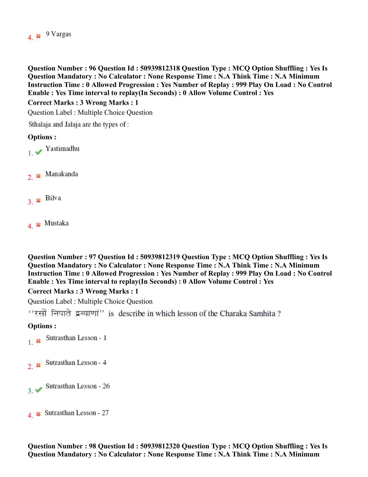 BHU RET Dravyaguna 2020 Question Paper - Page 52