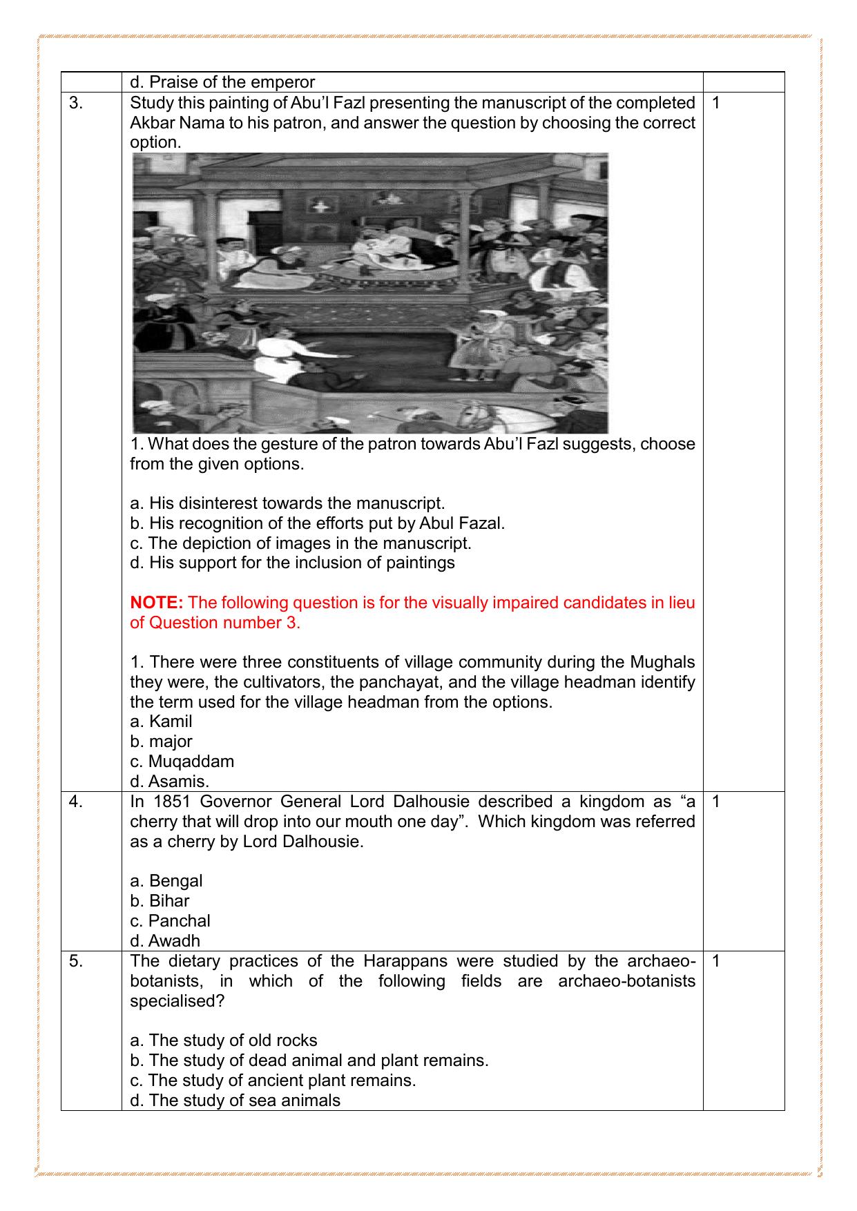 CBSE Class 12 History SET 2 Practice Questions 2023-24 - Page 2