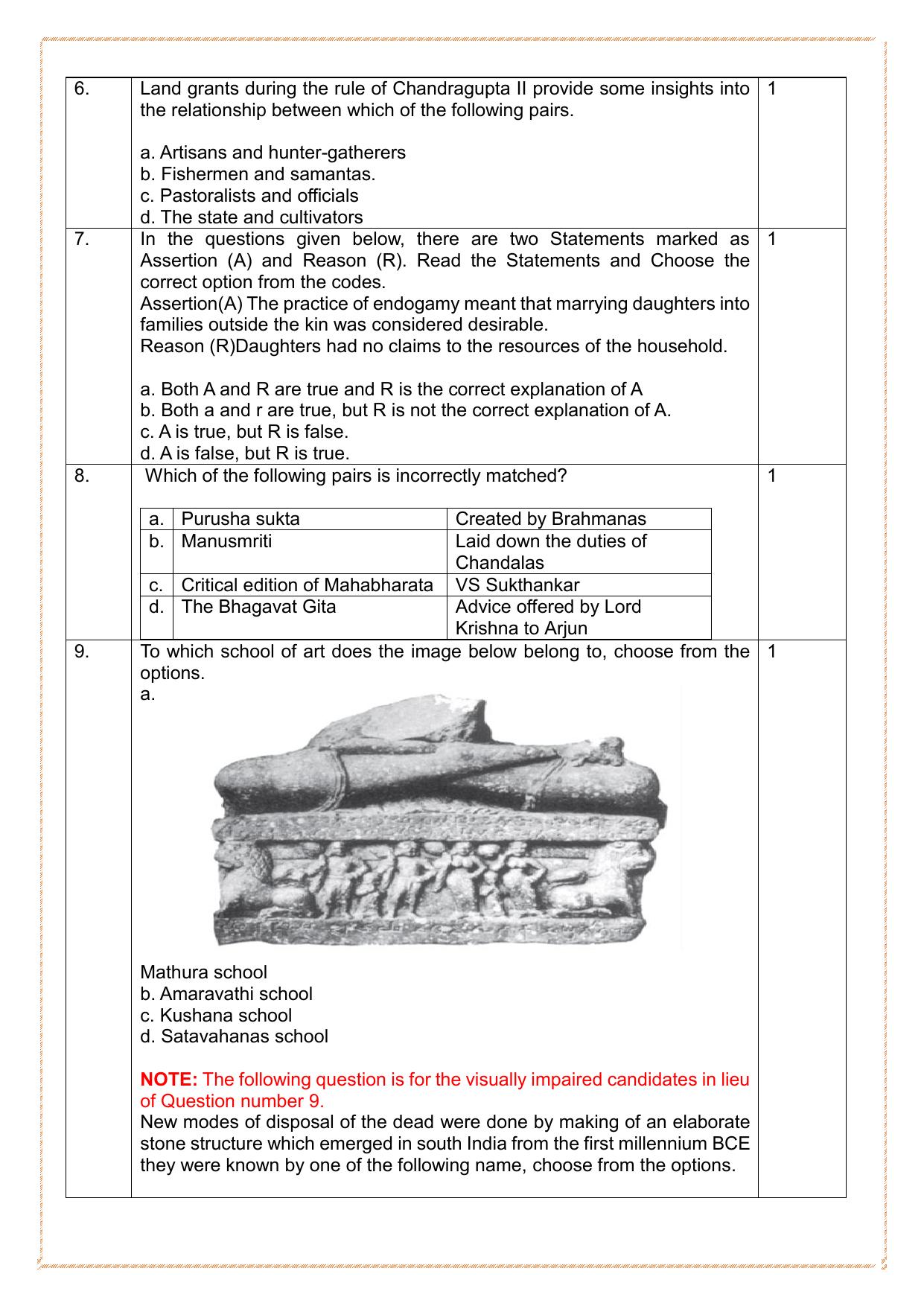 CBSE Class 12 History SET 2 Practice Questions 2023-24 - Page 3