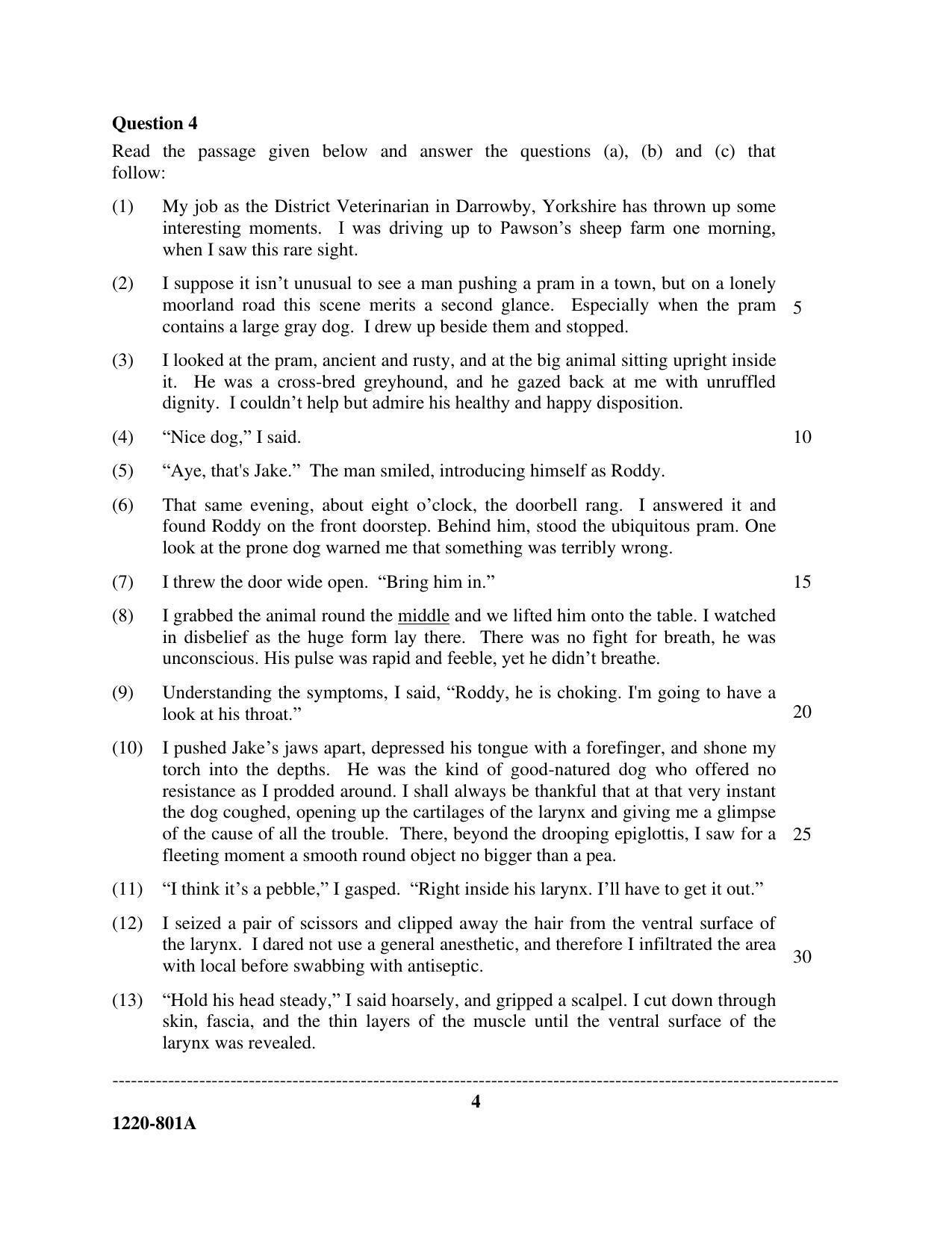 ISC Class 12 2020 English Paper I Question Paper - Page 4