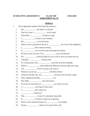 CBSE Worksheets for Class 8 English Assignment 43