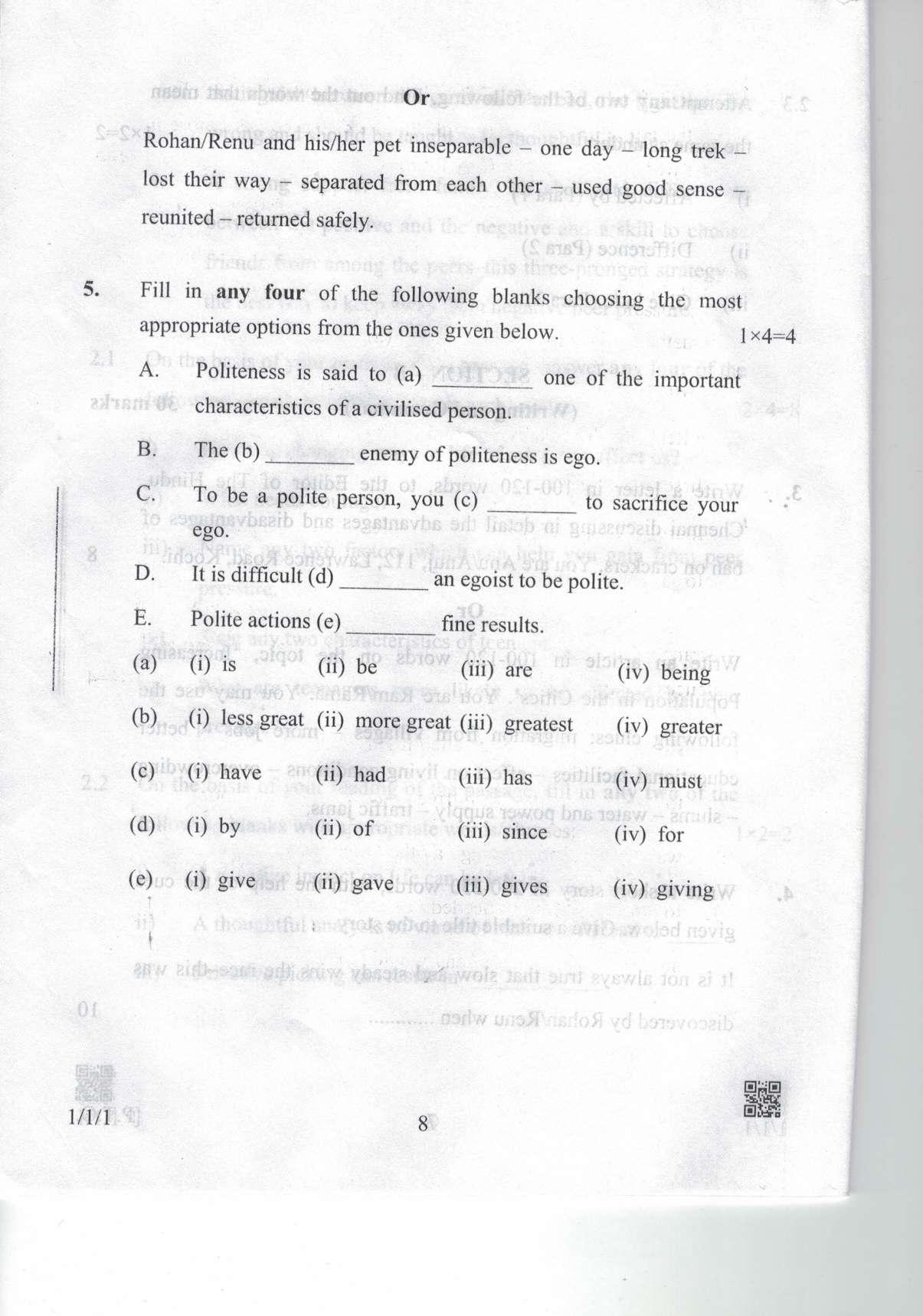 CBSE Class 10 1-1-1 Eng. Comm. 2019 Question Paper - Page 8