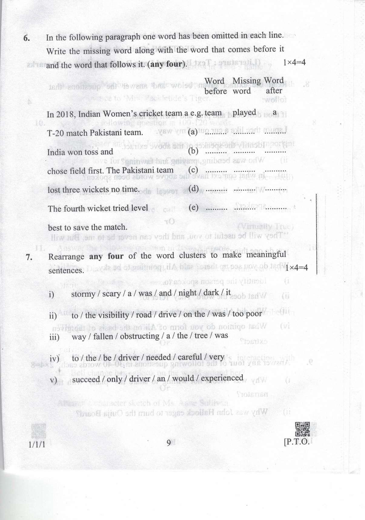 CBSE Class 10 1-1-1 Eng. Comm. 2019 Question Paper - Page 9