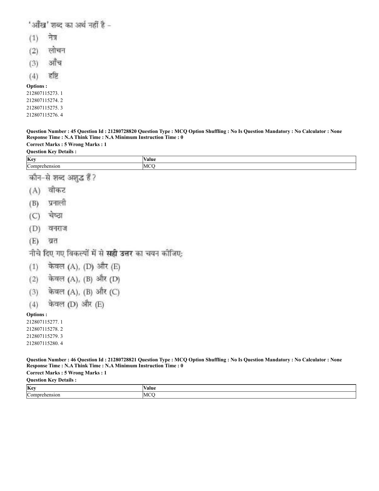 CUET 2023 Domestic Shift 3 Question Paper - 17 June 2023 - Page 29