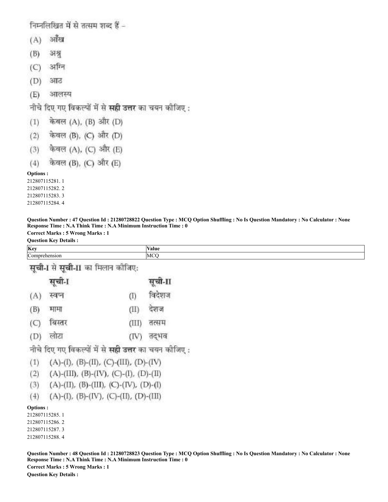 CUET 2023 Domestic Shift 3 Question Paper - 17 June 2023 - Page 30