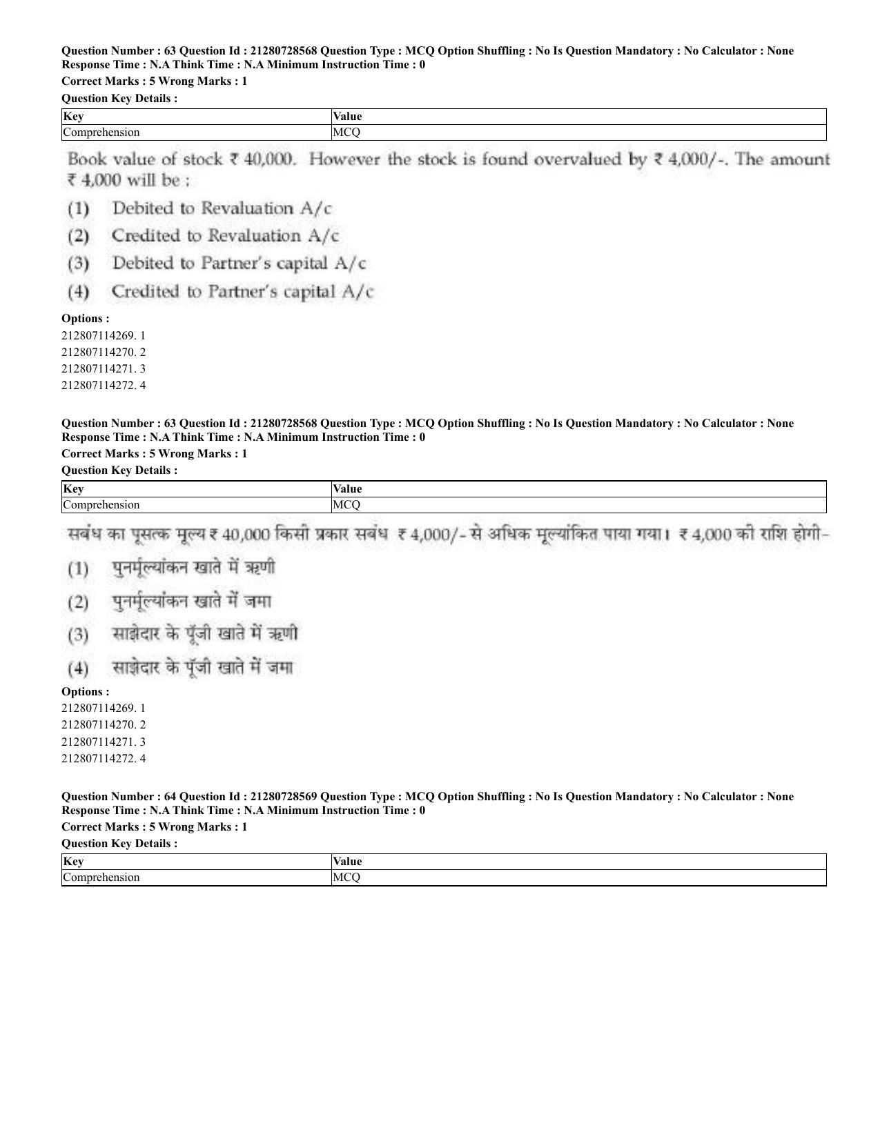 CUET 2023 Domestic Shift 3 Question Paper - 17 June 2023 - Page 42