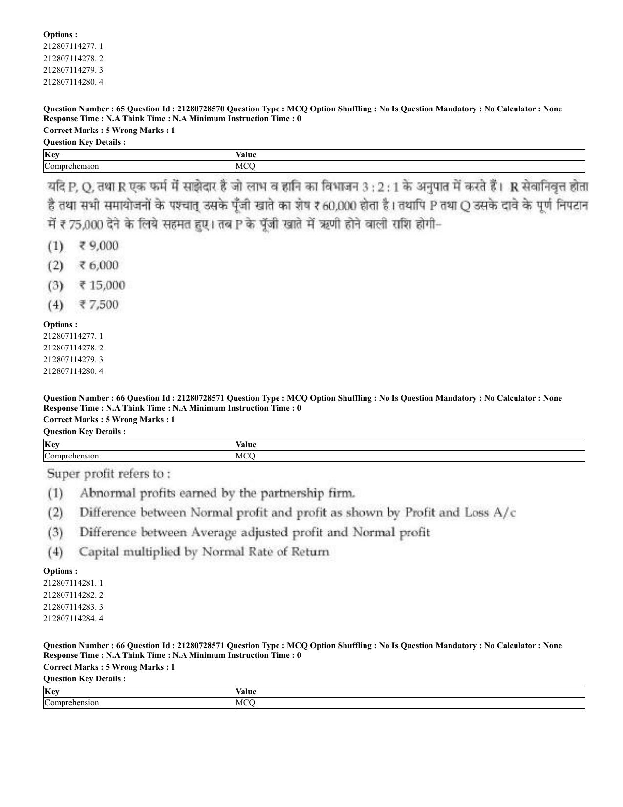 CUET 2023 Domestic Shift 3 Question Paper - 17 June 2023 - Page 44