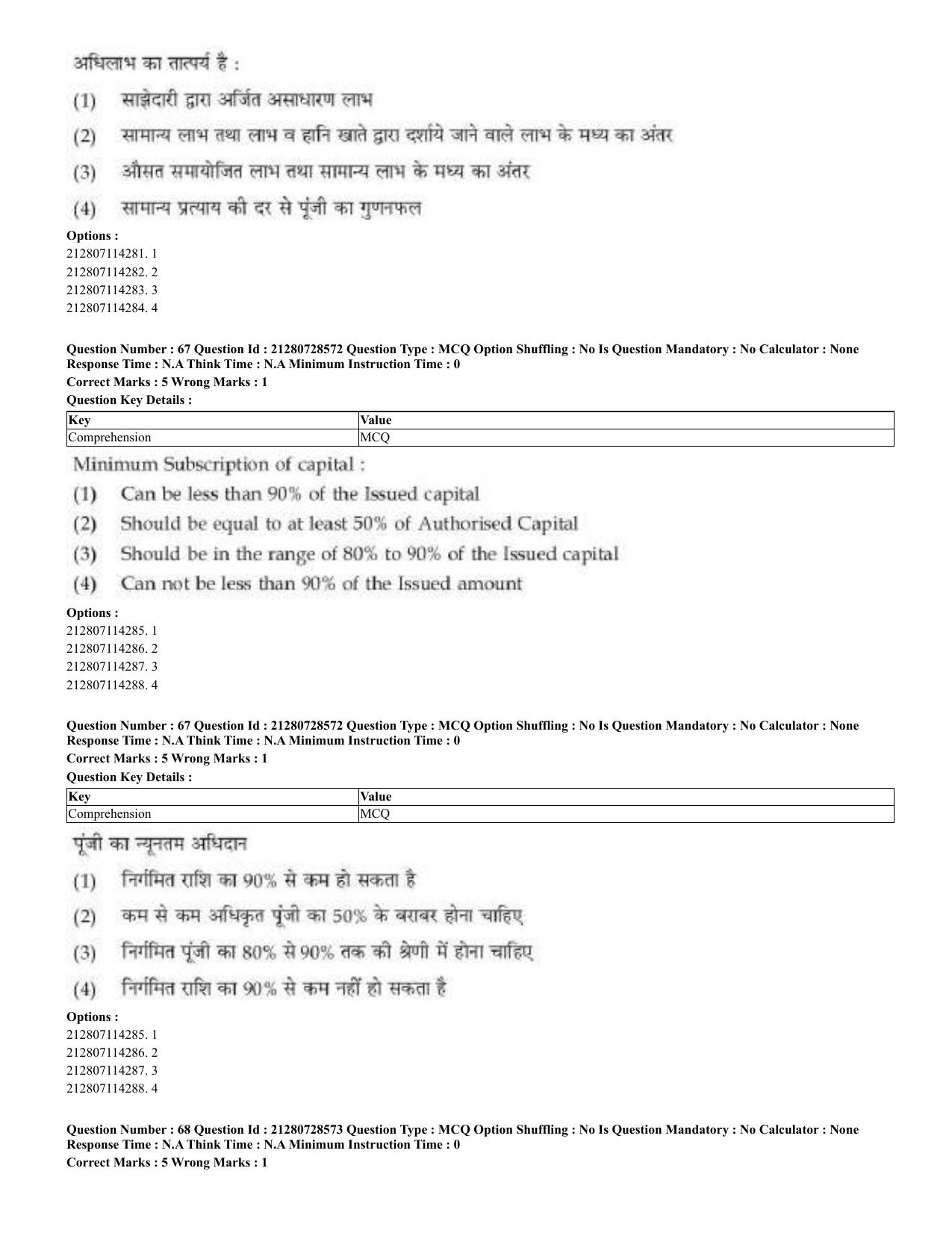 CUET 2023 Domestic Shift 3 Question Paper - 17 June 2023 - Page 45