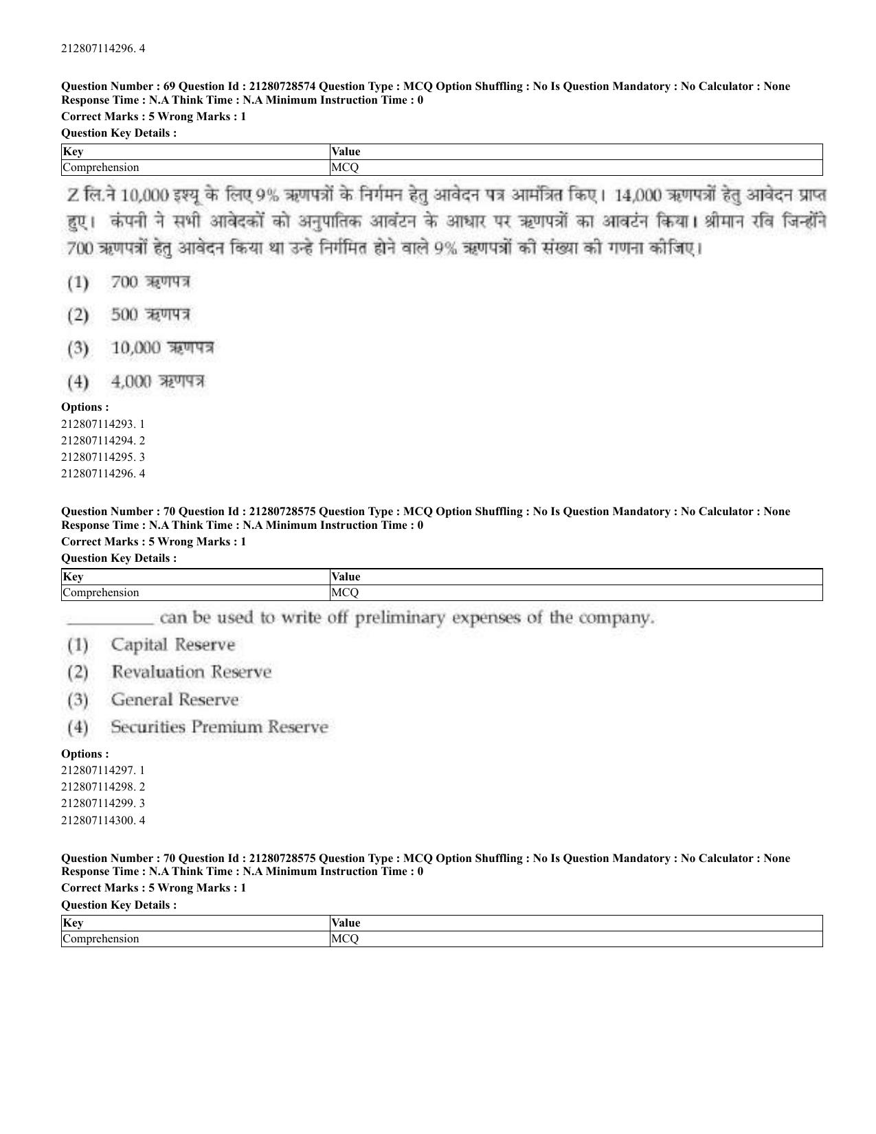 CUET 2023 Domestic Shift 3 Question Paper - 17 June 2023 - Page 47