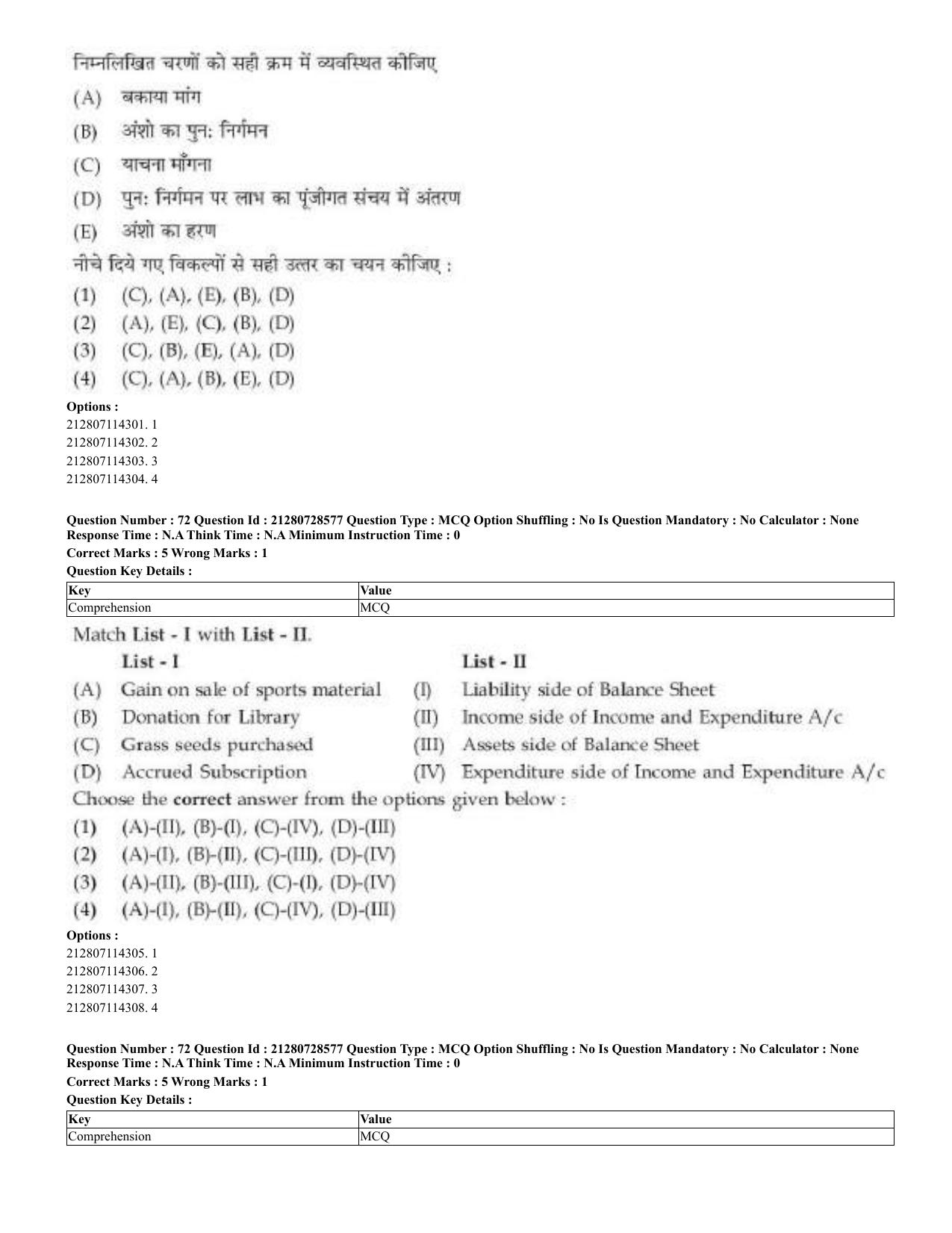CUET 2023 Domestic Shift 3 Question Paper - 17 June 2023 - Page 49