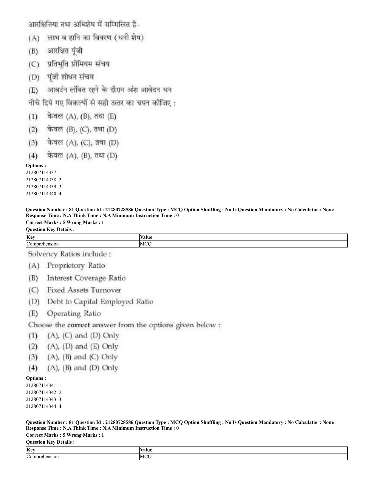 CUET 2023 Domestic Shift 3 Question Paper - 17 June 2023 - Page 58