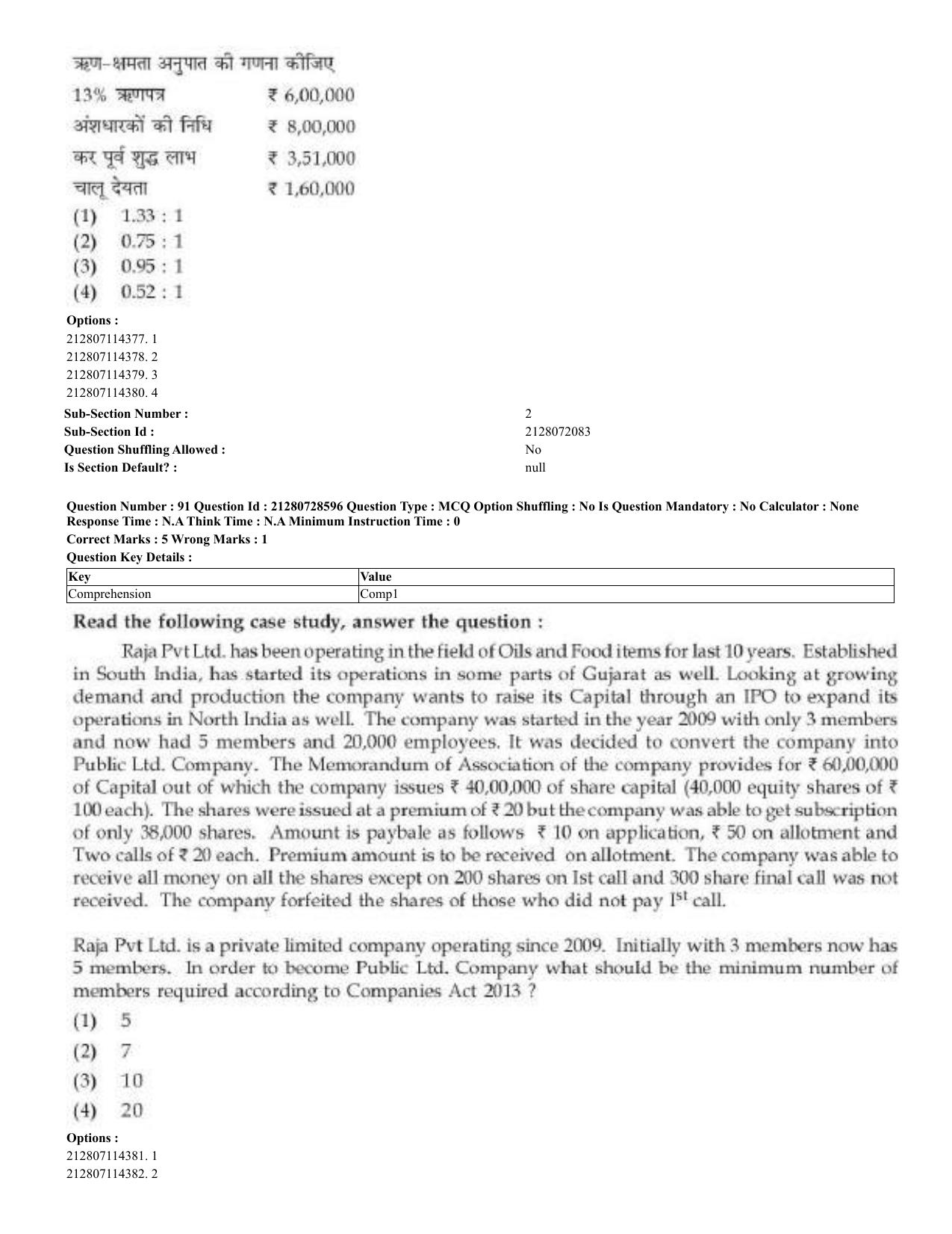 CUET 2023 Domestic Shift 3 Question Paper - 17 June 2023 - Page 67