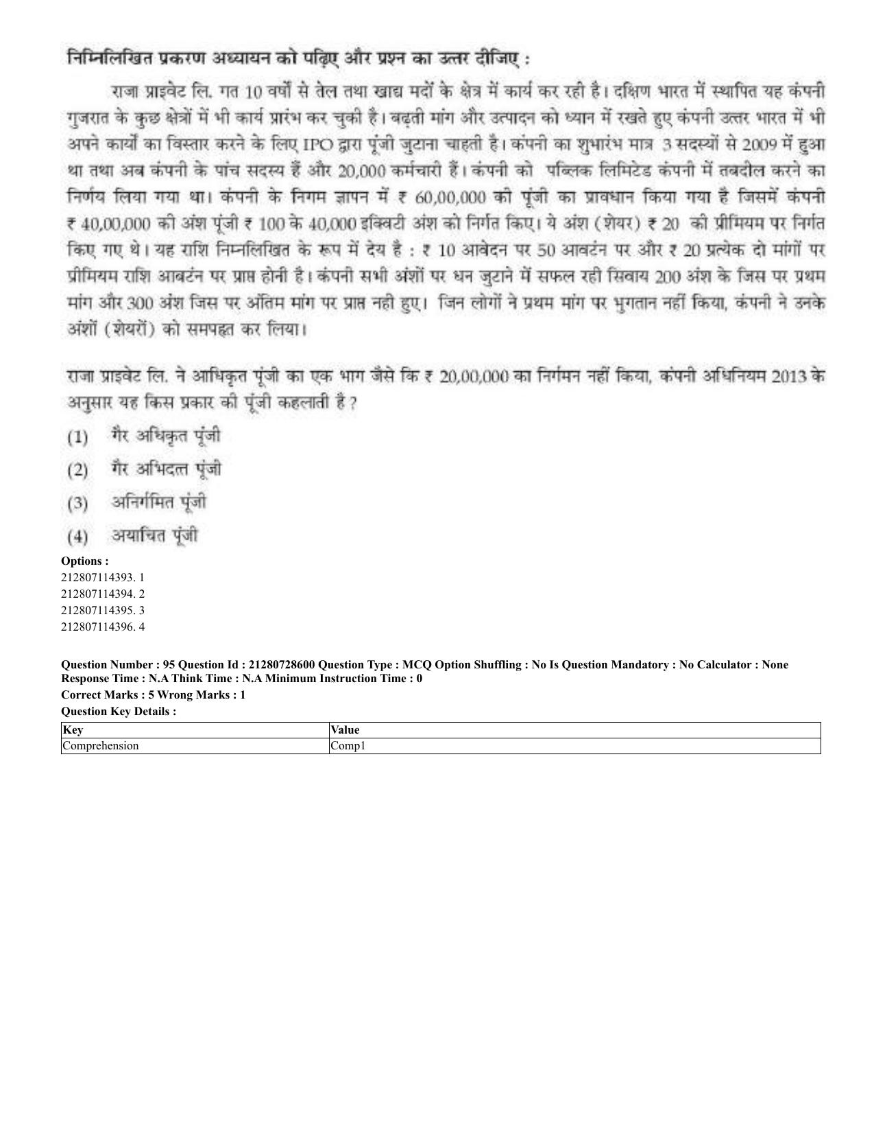 CUET 2023 Domestic Shift 3 Question Paper - 17 June 2023 - Page 74