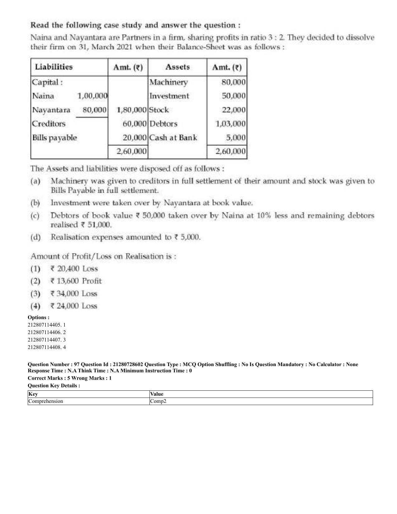 CUET 2023 Domestic Shift 3 Question Paper - 17 June 2023 - Page 79