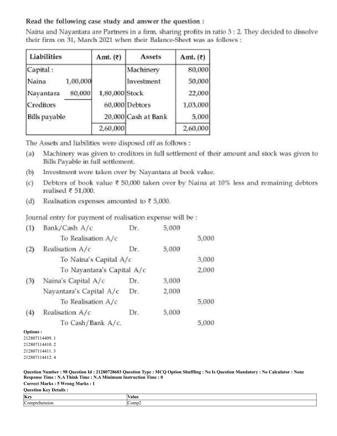 CUET 2023 Domestic Shift 3 Question Paper - 17 June 2023 - Page 81