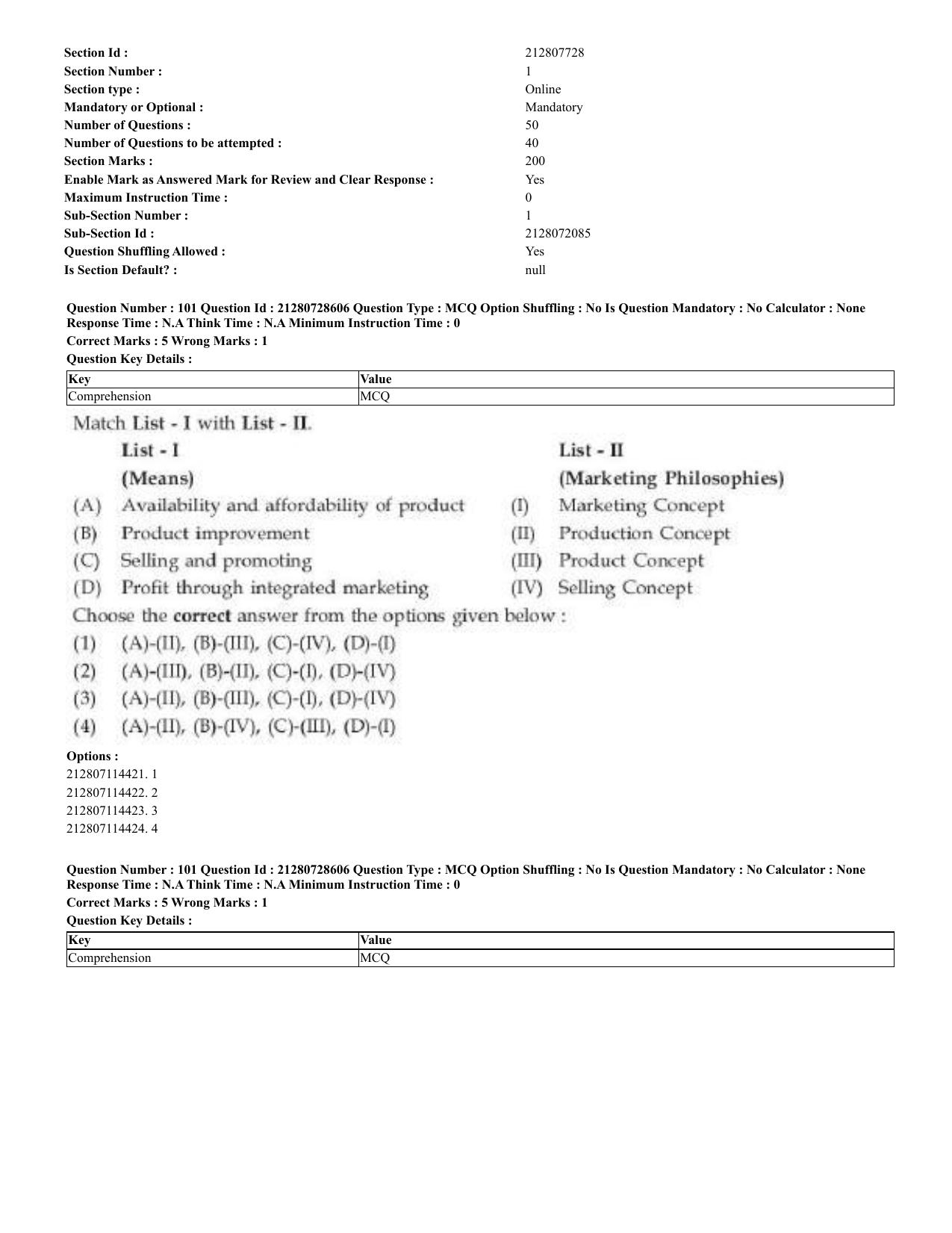 CUET 2023 Domestic Shift 3 Question Paper - 17 June 2023 - Page 87