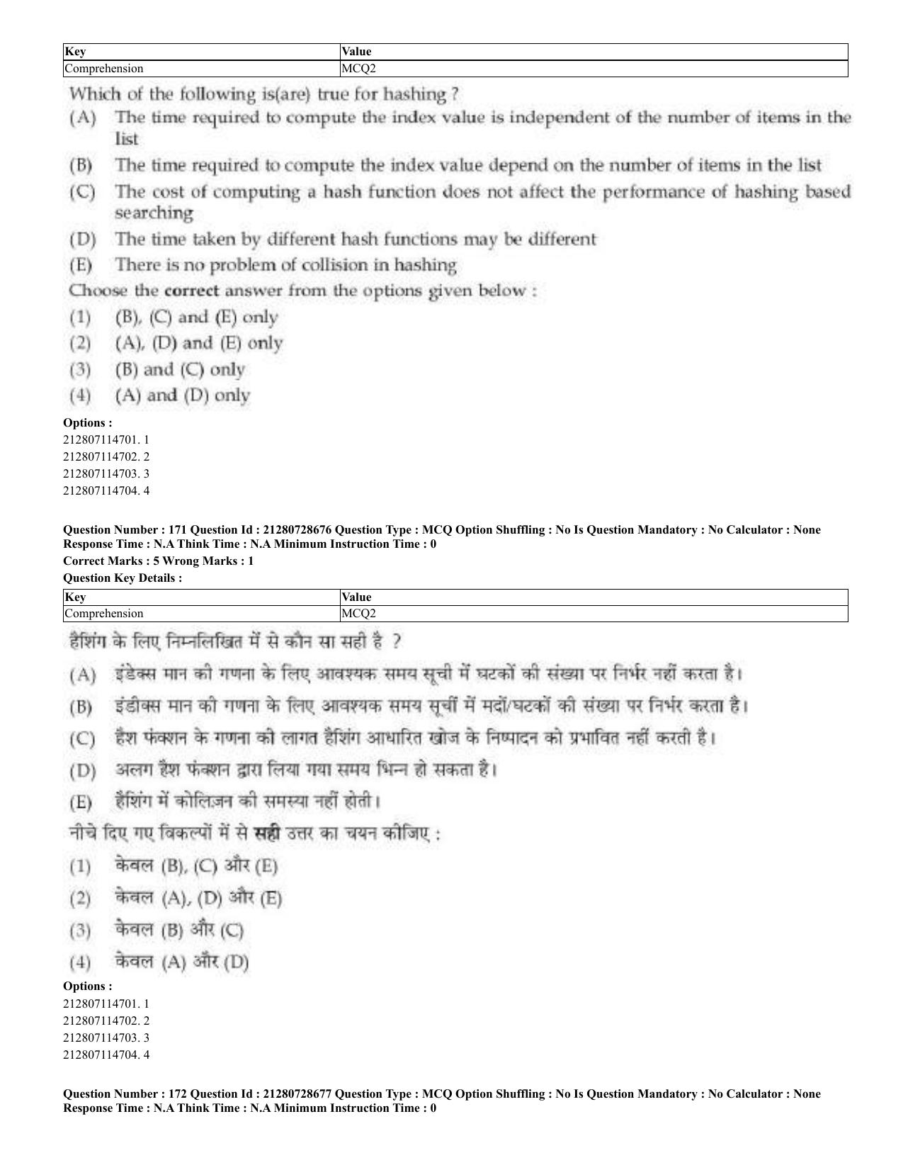 CUET 2023 Domestic Shift 3 Question Paper - 17 June 2023 - Page 160