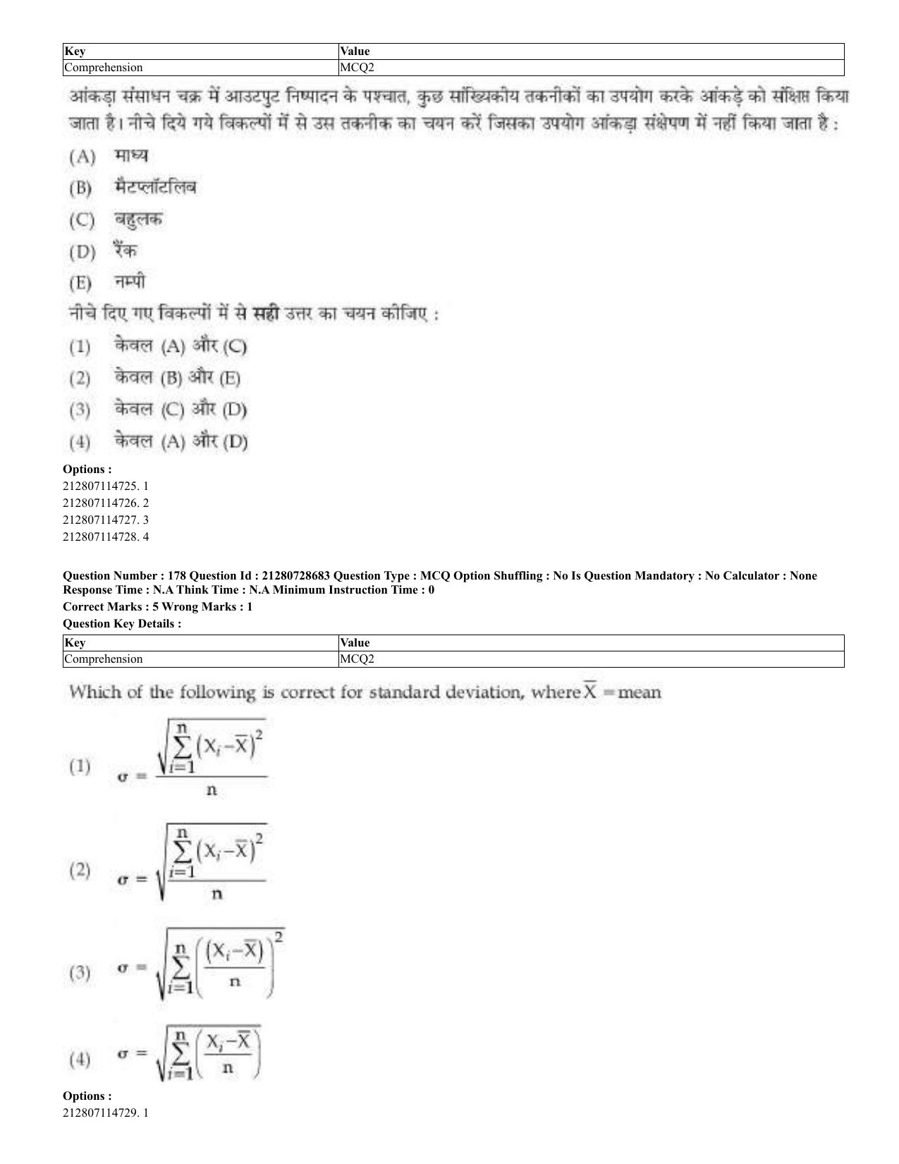 CUET 2023 Domestic Shift 3 Question Paper - 17 June 2023 - Page 166