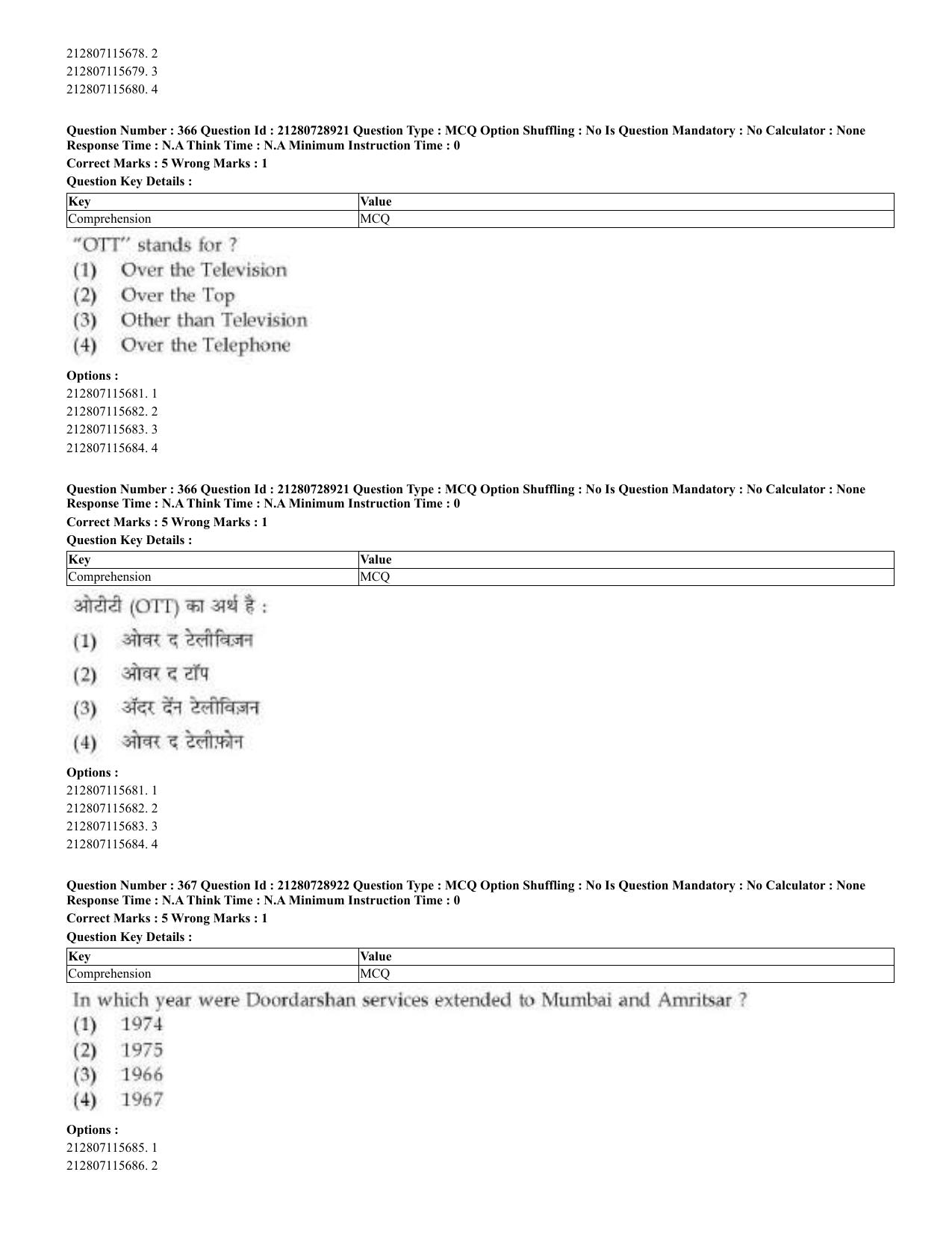 CUET 2023 Domestic Shift 3 Question Paper - 17 June 2023 - Page 358