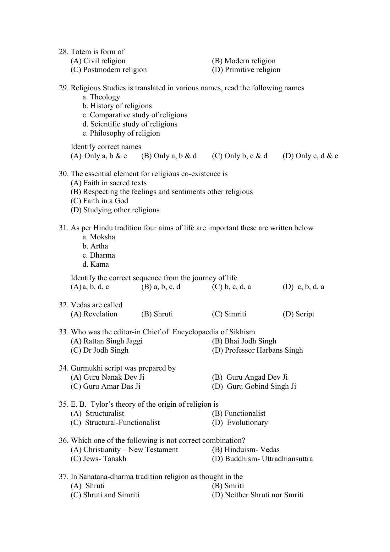 PU MPET Ancient Indian History & Archeology 2022 Question Papers - Page 56