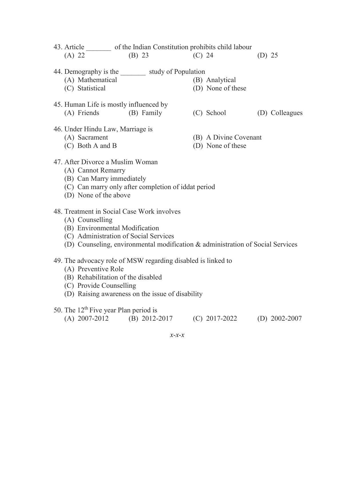 PU MPET Ancient Indian History & Archeology 2022 Question Papers - Page 61